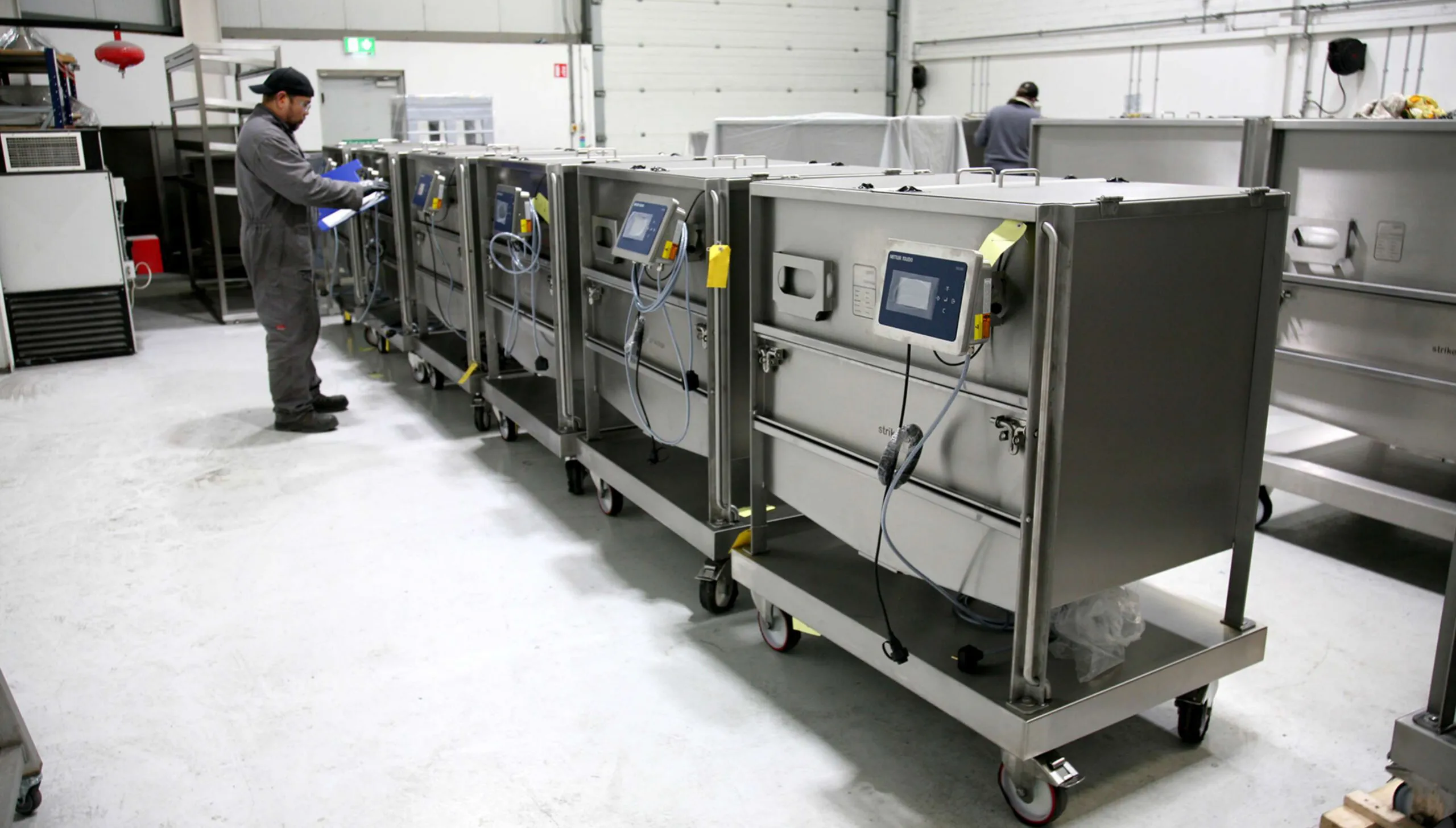 production facility line of machines