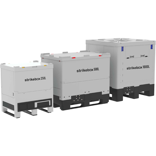 strikebox 250l 500l 1000l plastic cleanroom tote higher