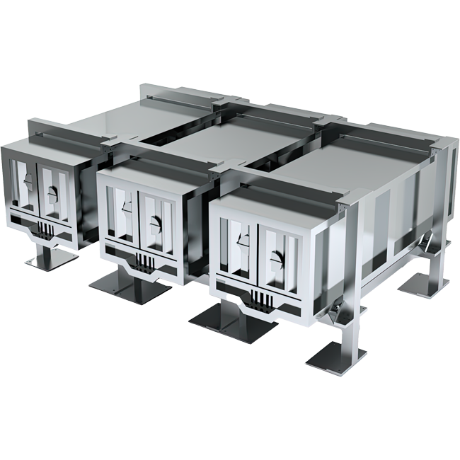 horizontal fixed tote side by side