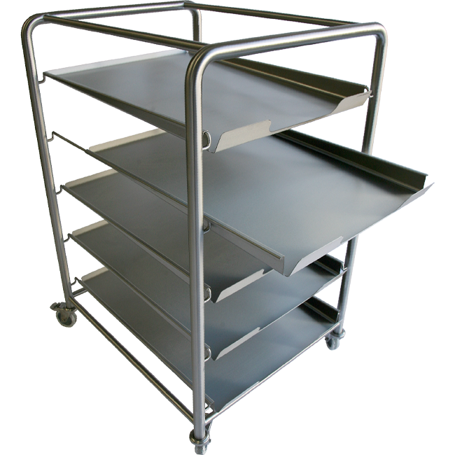 harvest trolley with shelf withdrawn