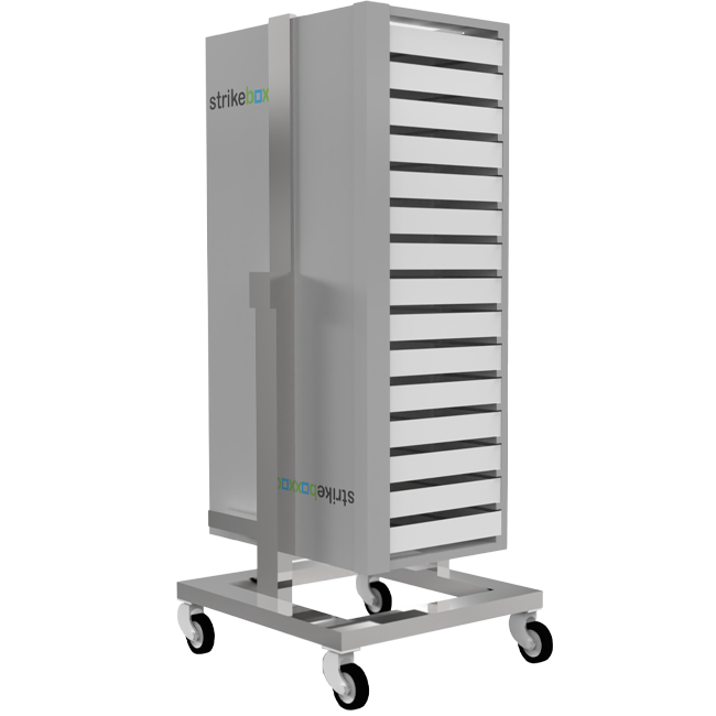 inverting freeze thaw trolley tall