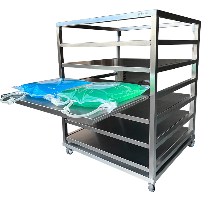 pull-out shelf trolley
