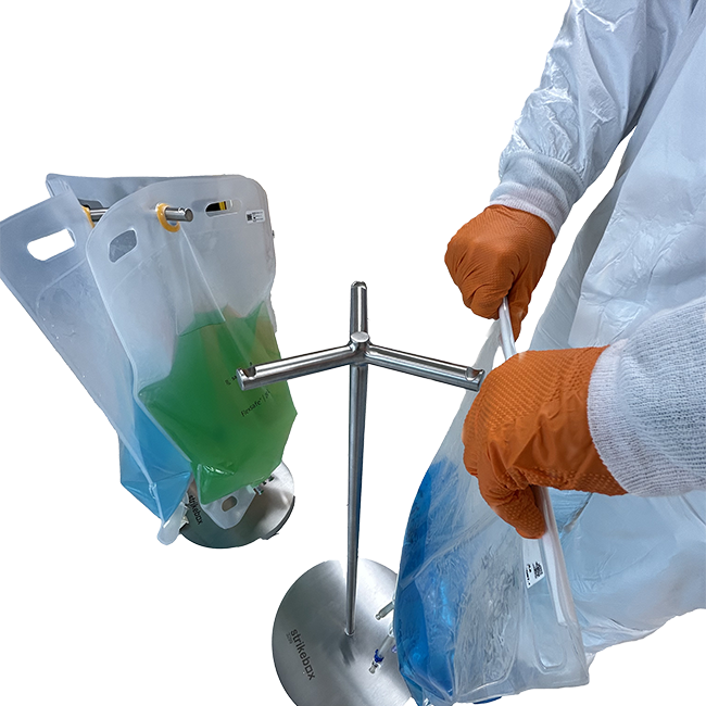 using bag stand fixed