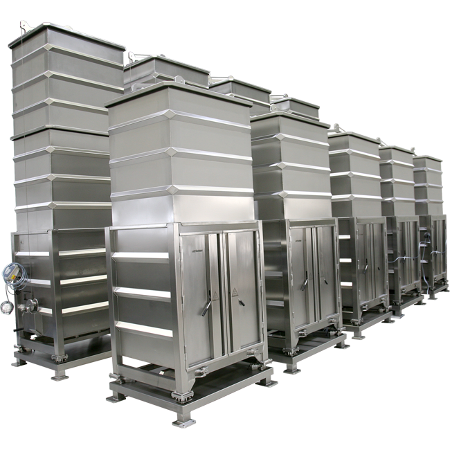 vertical fixed tote row