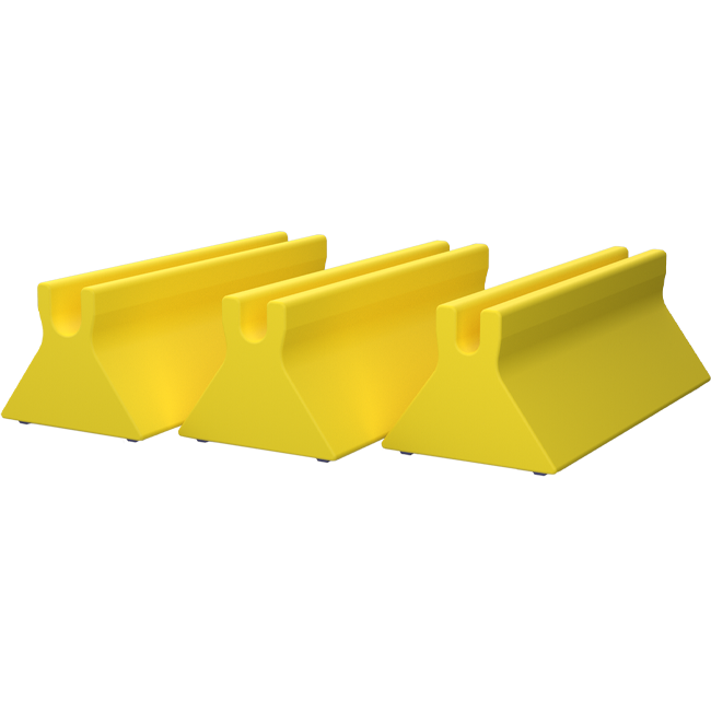 plastic blocks to hold tubes in place