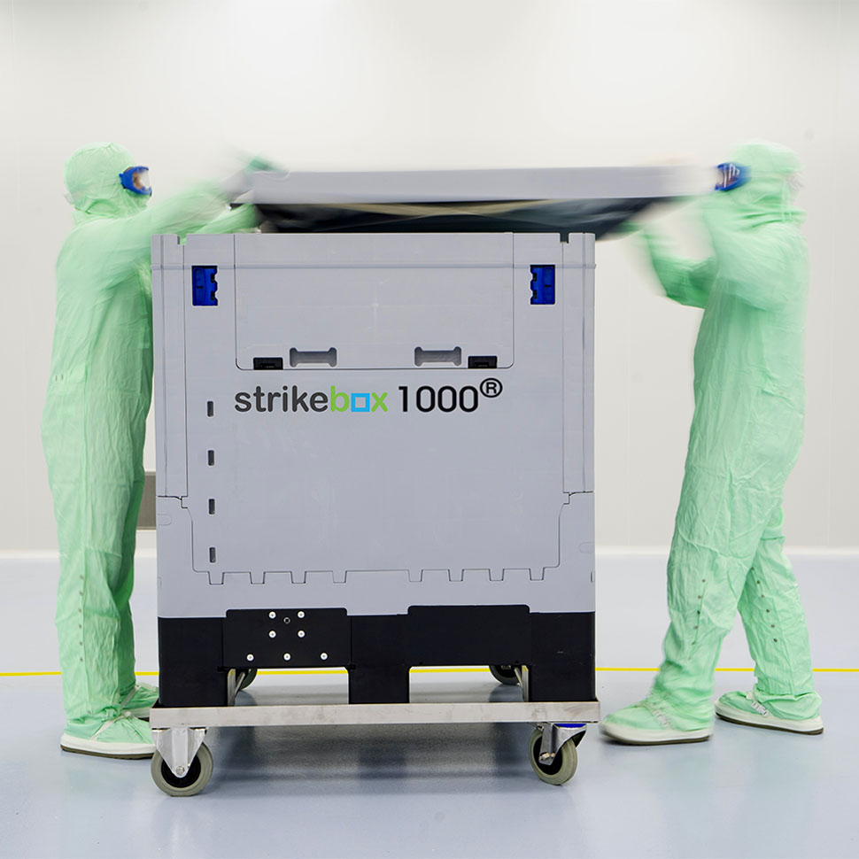 strikebox1000l plastic cleanroom tote