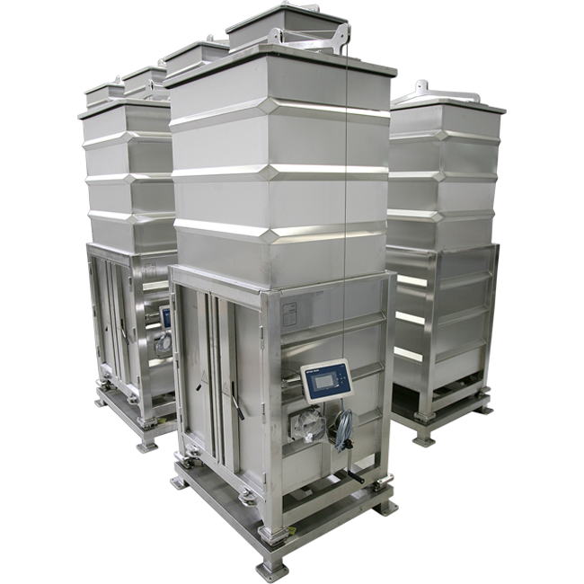 vertical fixed tote corner view